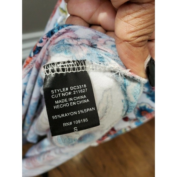 Annabelle Women's Multicolor Rayon Short Sleeve Deep V-Neck Maxi Dress Size S - Picture 10 of 12